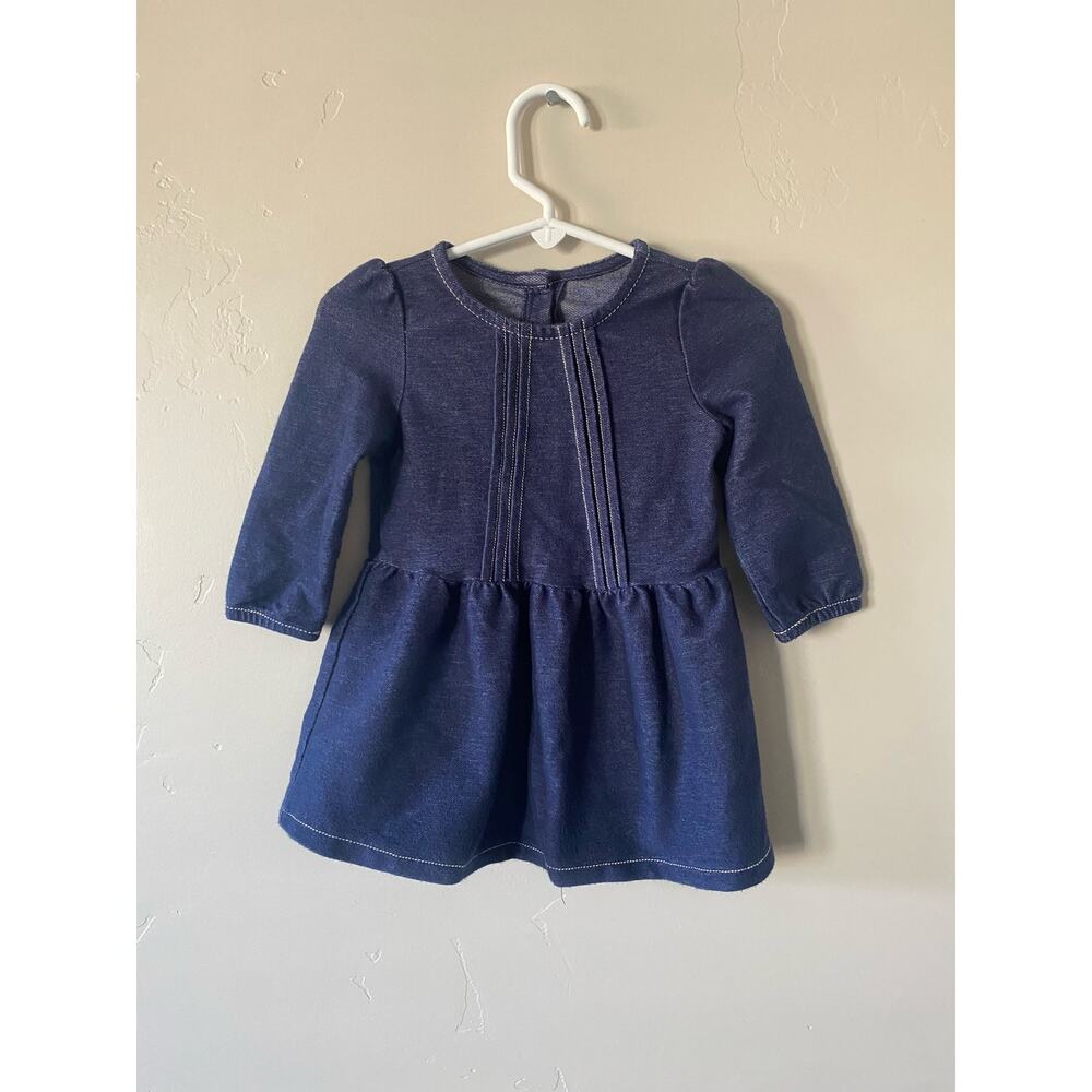 6-12m Girls Soft Denim Dress